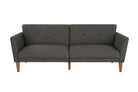 NOVOGRATZ Regal Futon Sofa Bed - Linen - Grey - Price Crash Furniture