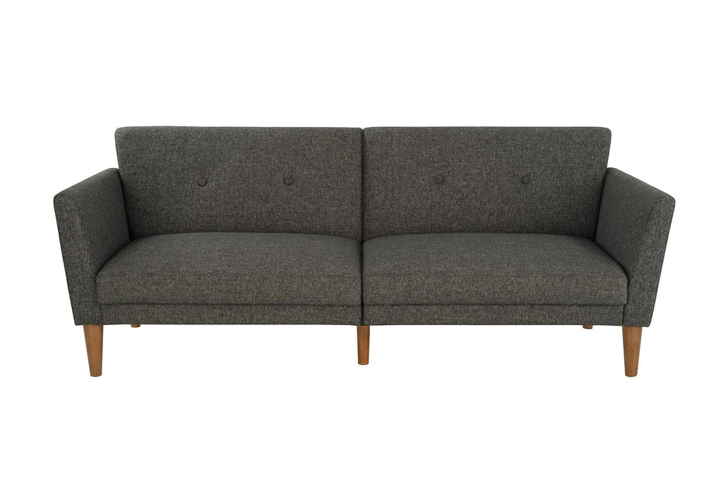 NOVOGRATZ Regal Futon Sofa Bed - Linen - Grey - Price Crash Furniture