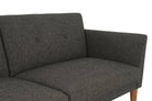 NOVOGRATZ Regal Futon Sofa Bed - Linen - Grey - Price Crash Furniture