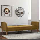 NOVOGRATZ Regal Futon Sofa Bed - Linen - Mustard - Price Crash Furniture