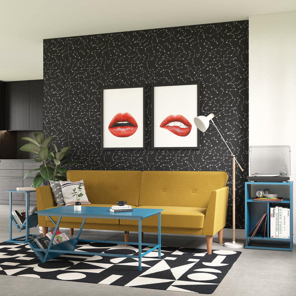 NOVOGRATZ Regal Futon Sofa Bed - Linen - Mustard - Price Crash Furniture