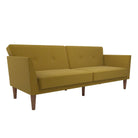 NOVOGRATZ Regal Futon Sofa Bed - Linen - Mustard - Price Crash Furniture