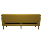 NOVOGRATZ Regal Futon Sofa Bed - Linen - Mustard - Price Crash Furniture