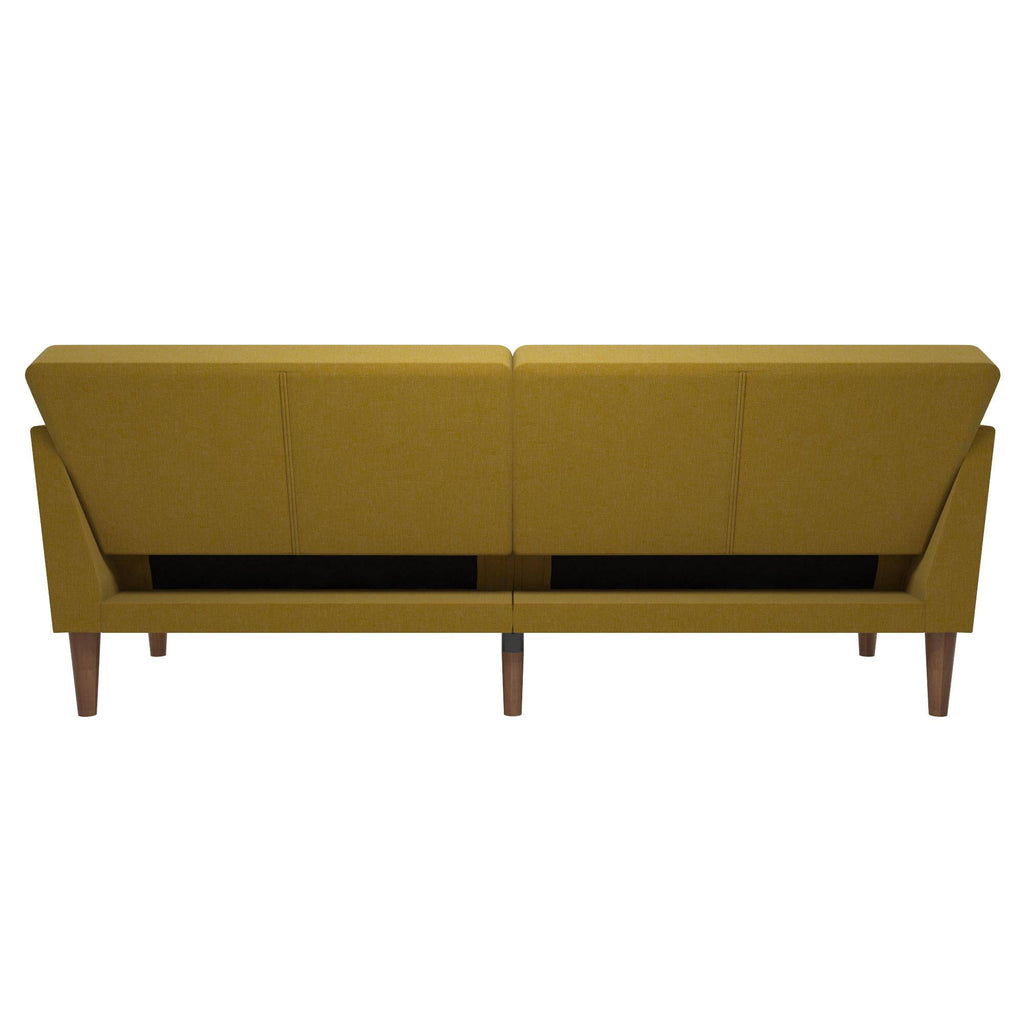 NOVOGRATZ Regal Futon Sofa Bed - Linen - Mustard - Price Crash Furniture