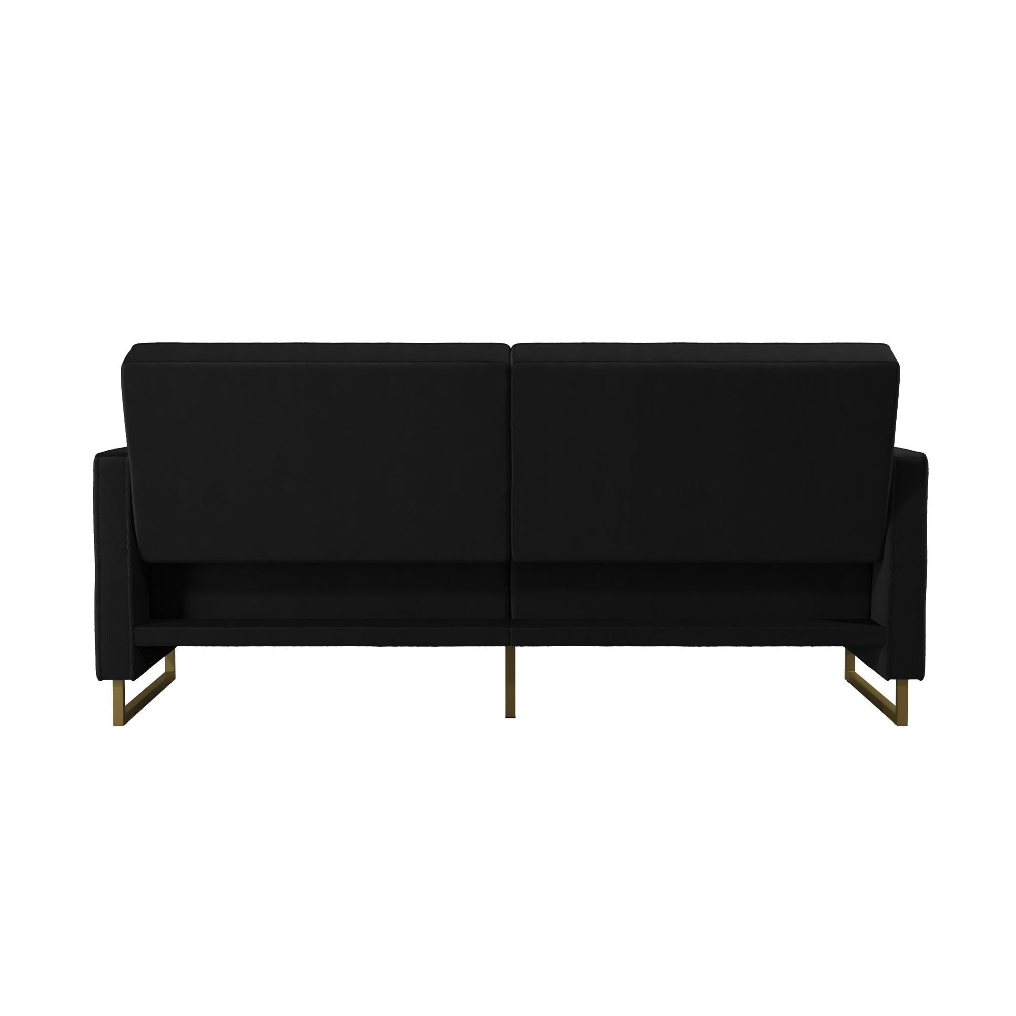 NOVOGRATZ Skylar Sofa Bed - Velvet - Black - Price Crash Furniture