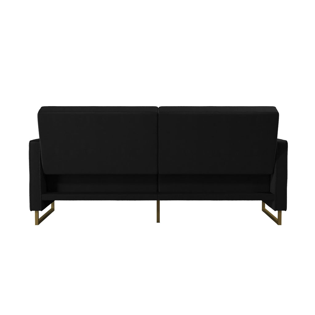 NOVOGRATZ Skylar Sofa Bed - Velvet - Black - Price Crash Furniture