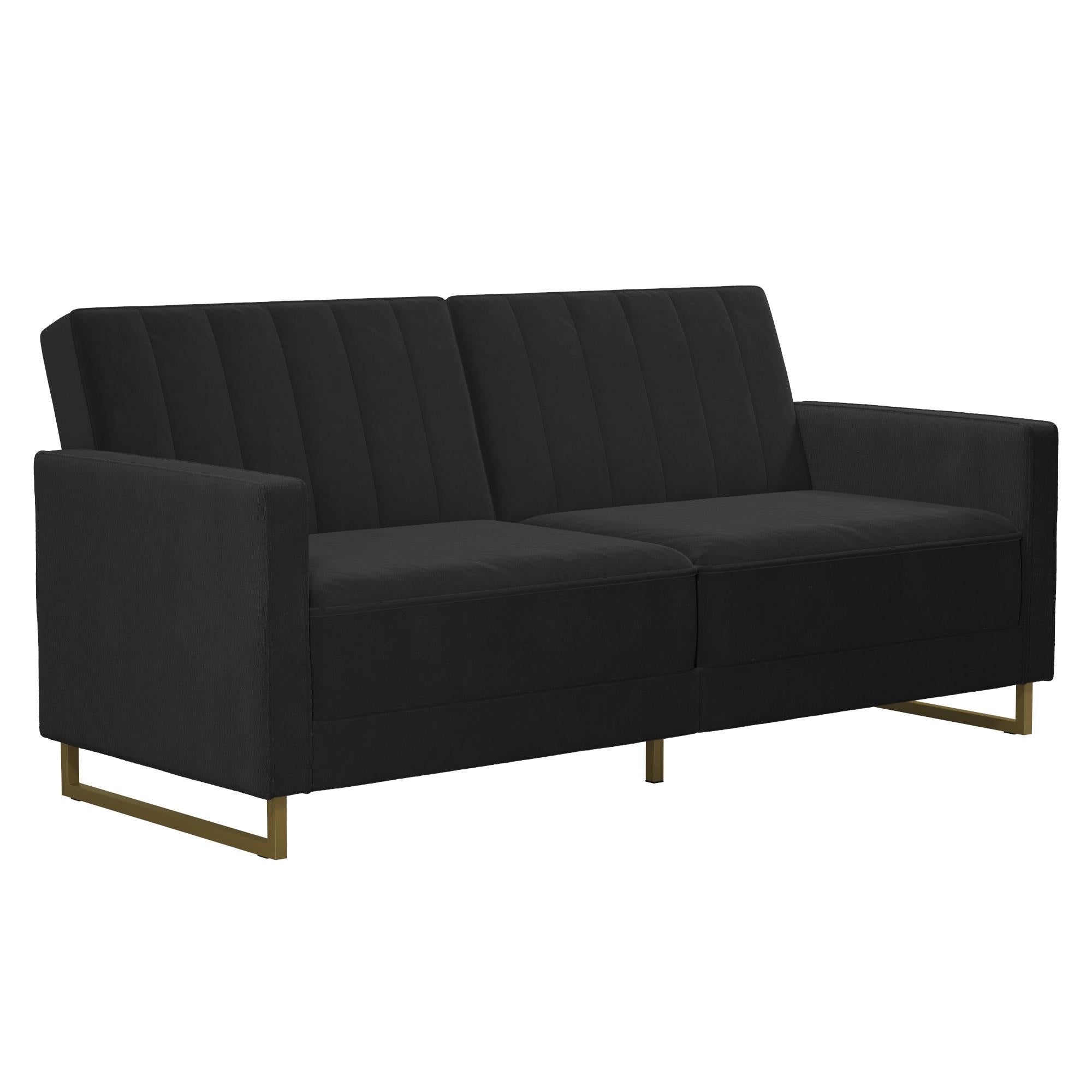 NOVOGRATZ Skylar Sofa Bed - Velvet - Black - Price Crash Furniture