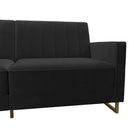 NOVOGRATZ Skylar Sofa Bed - Velvet - Black - Price Crash Furniture