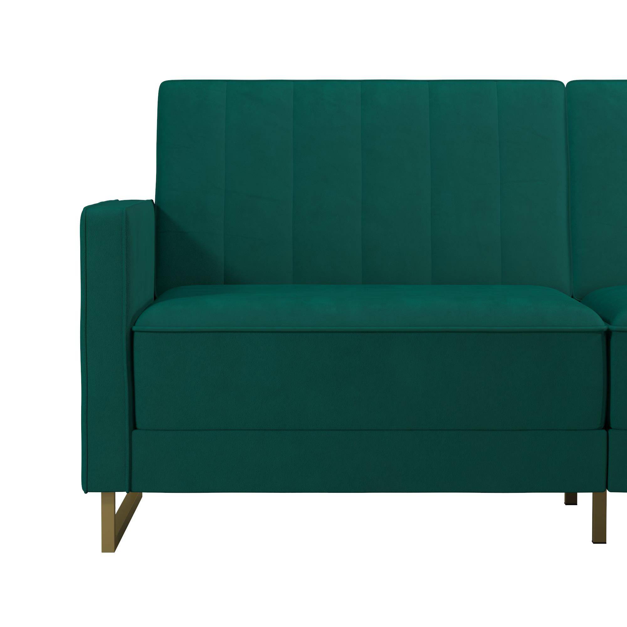 NOVOGRATZ Skylar Sofa Bed - Velvet - Green - Price Crash Furniture