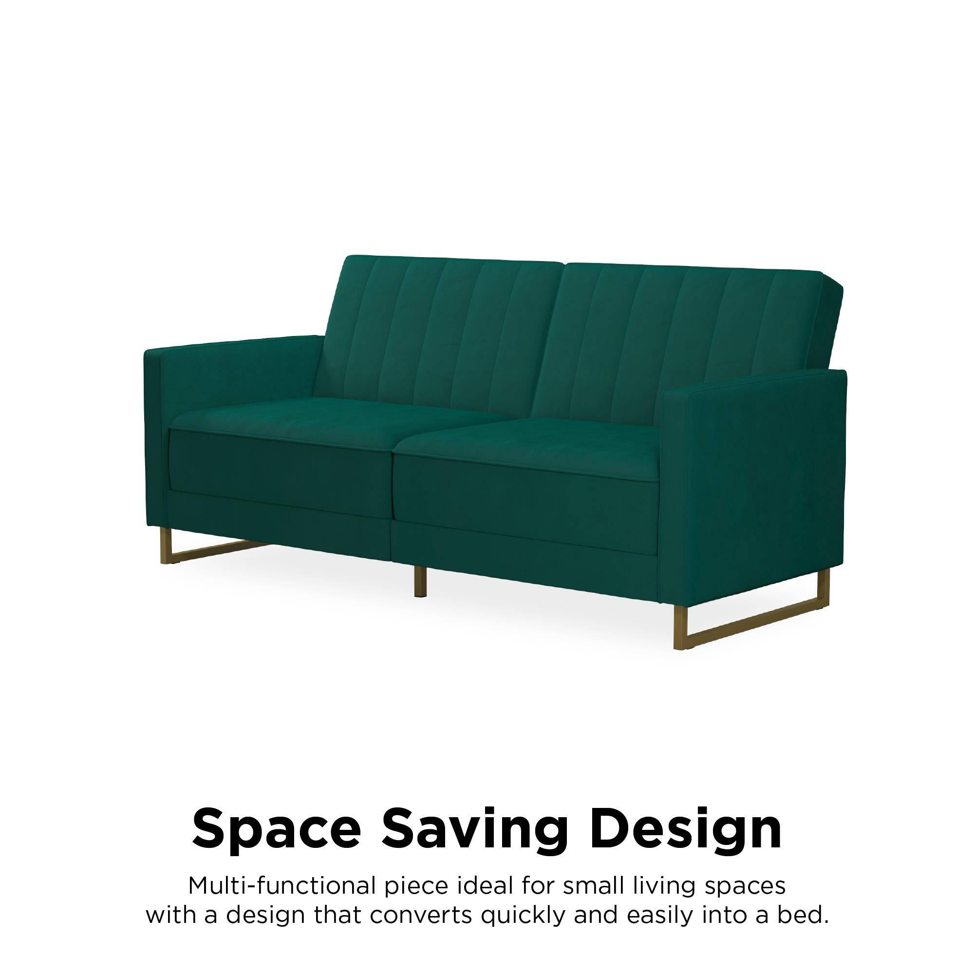 NOVOGRATZ Skylar Sofa Bed - Velvet - Green - Price Crash Furniture