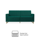 NOVOGRATZ Skylar Sofa Bed - Velvet - Green - Price Crash Furniture