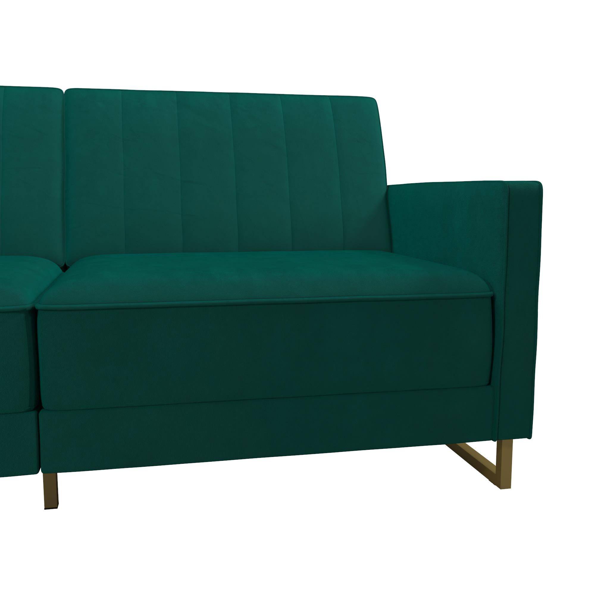 NOVOGRATZ Skylar Sofa Bed - Velvet - Green - Price Crash Furniture