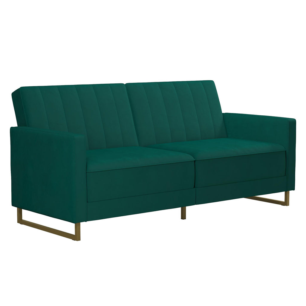 NOVOGRATZ Skylar Sofa Bed - Velvet - Green - Price Crash Furniture