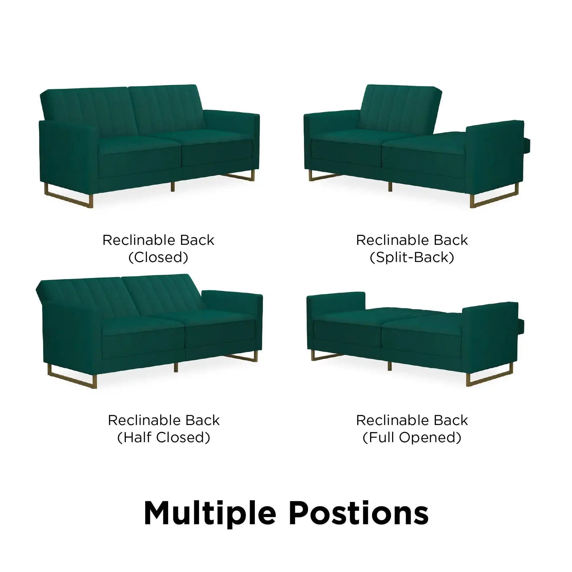 NOVOGRATZ Skylar Sofa Bed - Velvet - Green - Price Crash Furniture