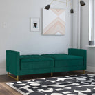 NOVOGRATZ Skylar Sofa Bed - Velvet - Green - Price Crash Furniture