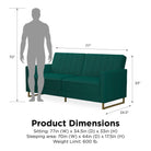 NOVOGRATZ Skylar Sofa Bed - Velvet - Green - Price Crash Furniture