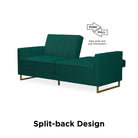 NOVOGRATZ Skylar Sofa Bed - Velvet - Green - Price Crash Furniture