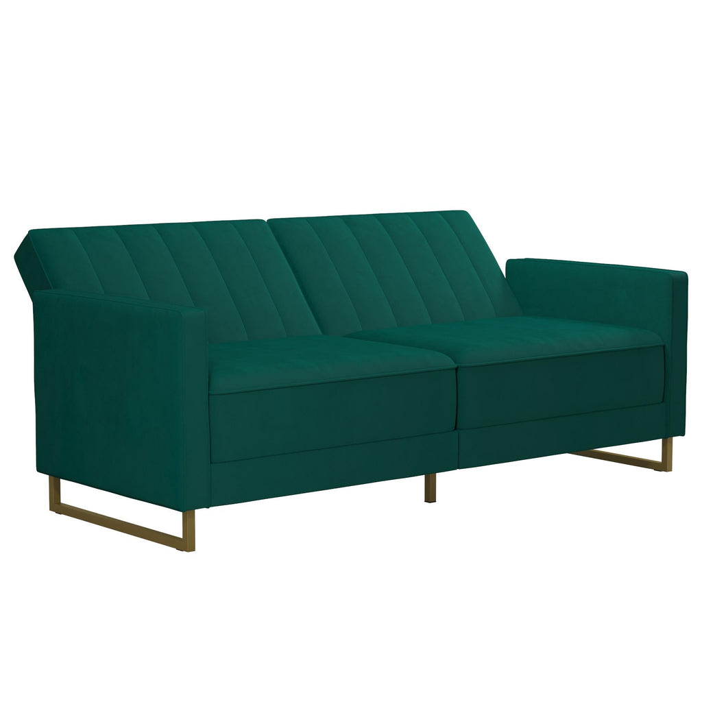 NOVOGRATZ Skylar Sofa Bed - Velvet - Green - Price Crash Furniture