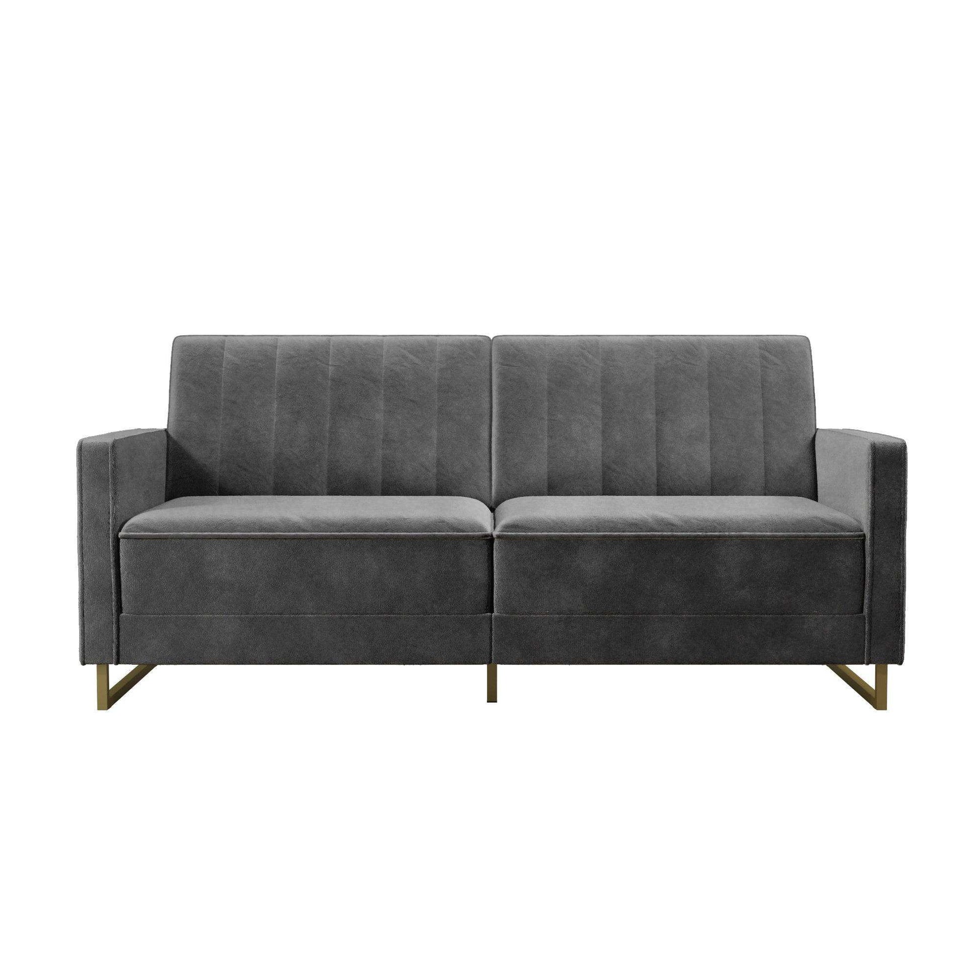 NOVOGRATZ Skylar Sofa Bed - Velvet - Grey - Price Crash Furniture