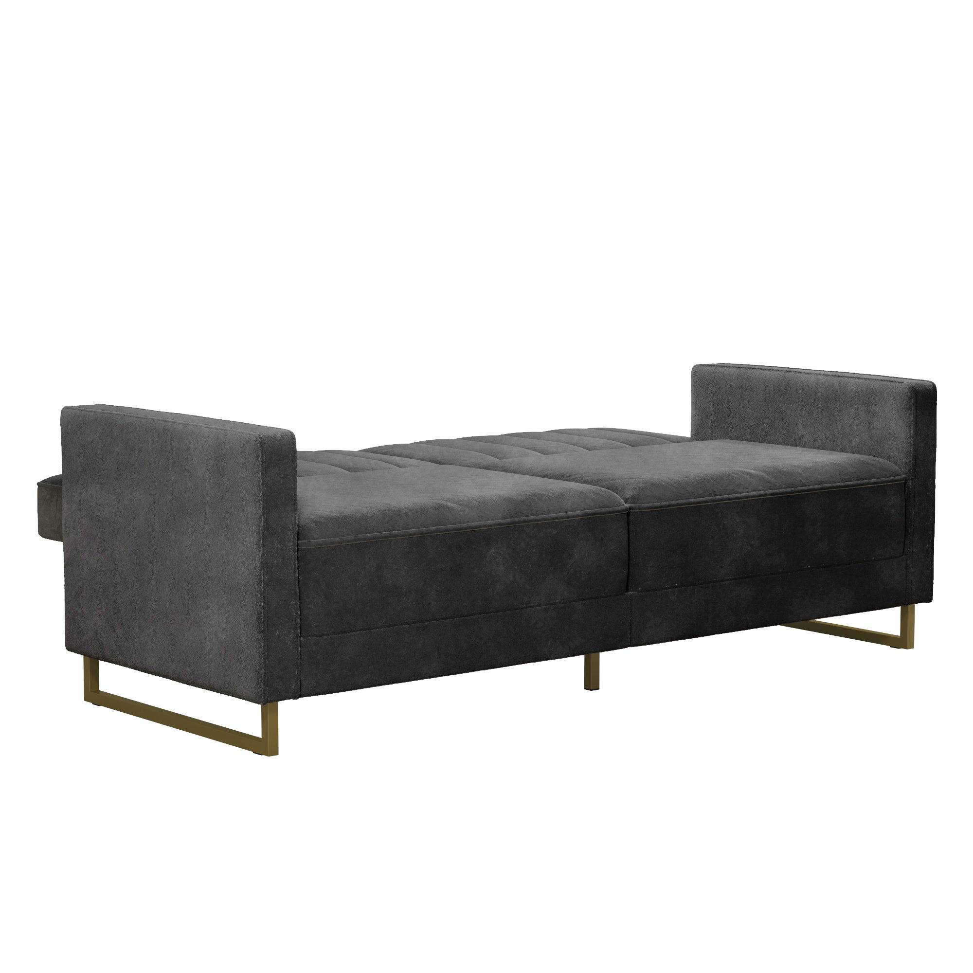 NOVOGRATZ Skylar Sofa Bed - Velvet - Grey - Price Crash Furniture