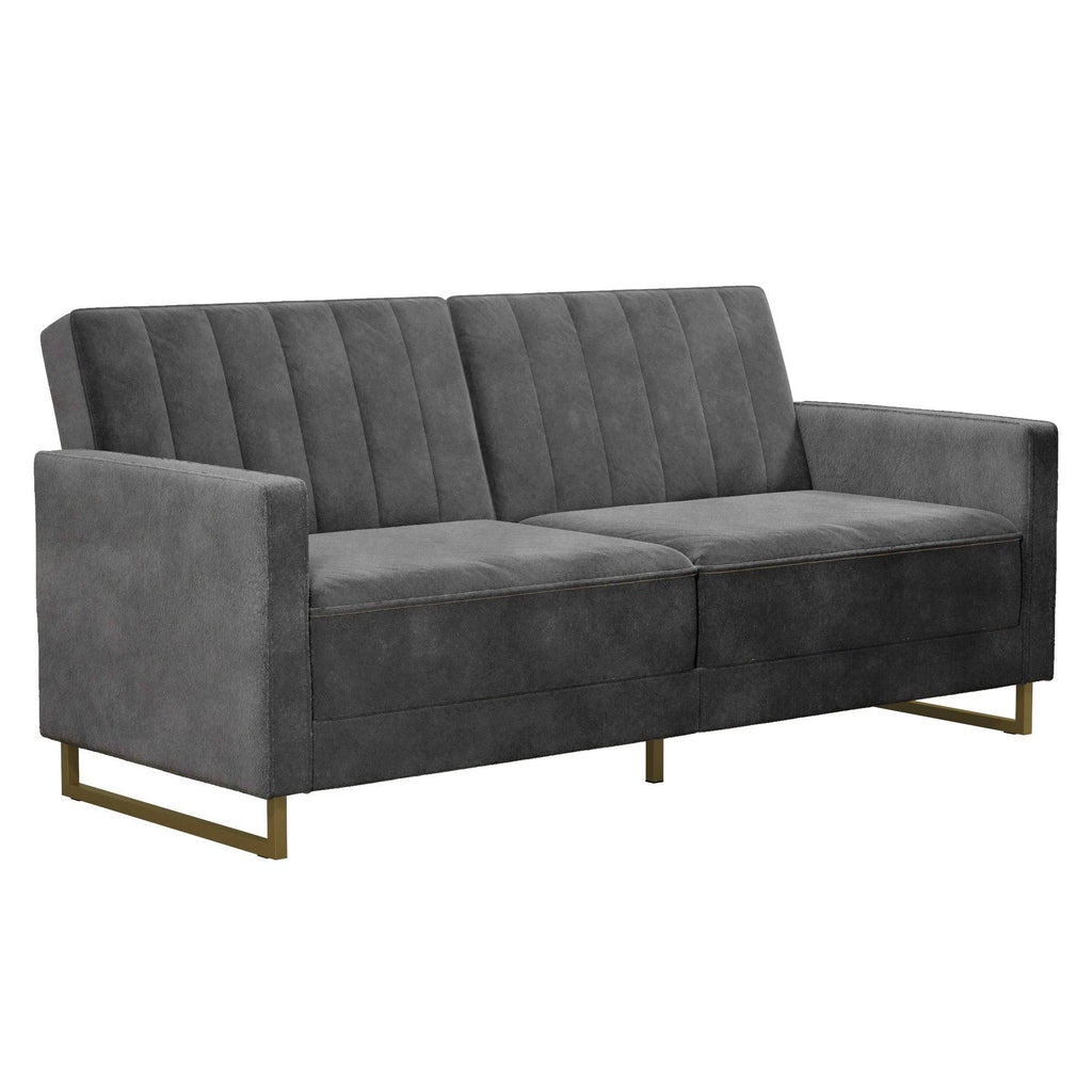 NOVOGRATZ Skylar Sofa Bed - Velvet - Grey - Price Crash Furniture