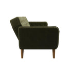 NOVOGRATZ Tallulah Memory Foam Futon Green Velvet - Price Crash Furniture