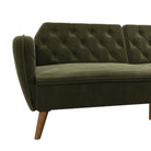 NOVOGRATZ Tallulah Memory Foam Futon Green Velvet - Price Crash Furniture