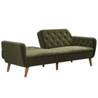 NOVOGRATZ Tallulah Memory Foam Futon Green Velvet - Price Crash Furniture