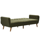 NOVOGRATZ Tallulah Memory Foam Futon Green Velvet - Price Crash Furniture