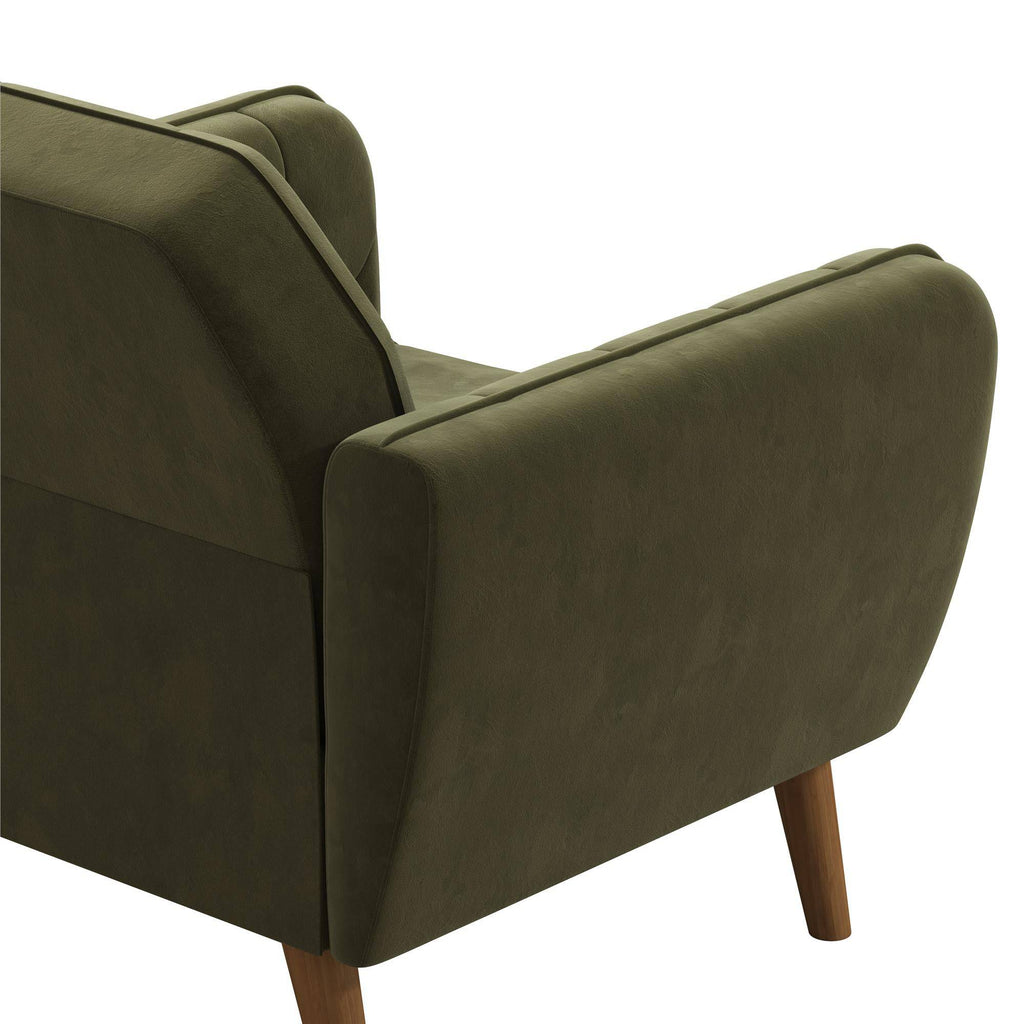 NOVOGRATZ Teresa Memory Foam Accent Chair Green Velvet - Price Crash Furniture