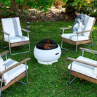 NOVOGRATZ (UK) Asher 22in Fire Pit Bright White - Price Crash Furniture