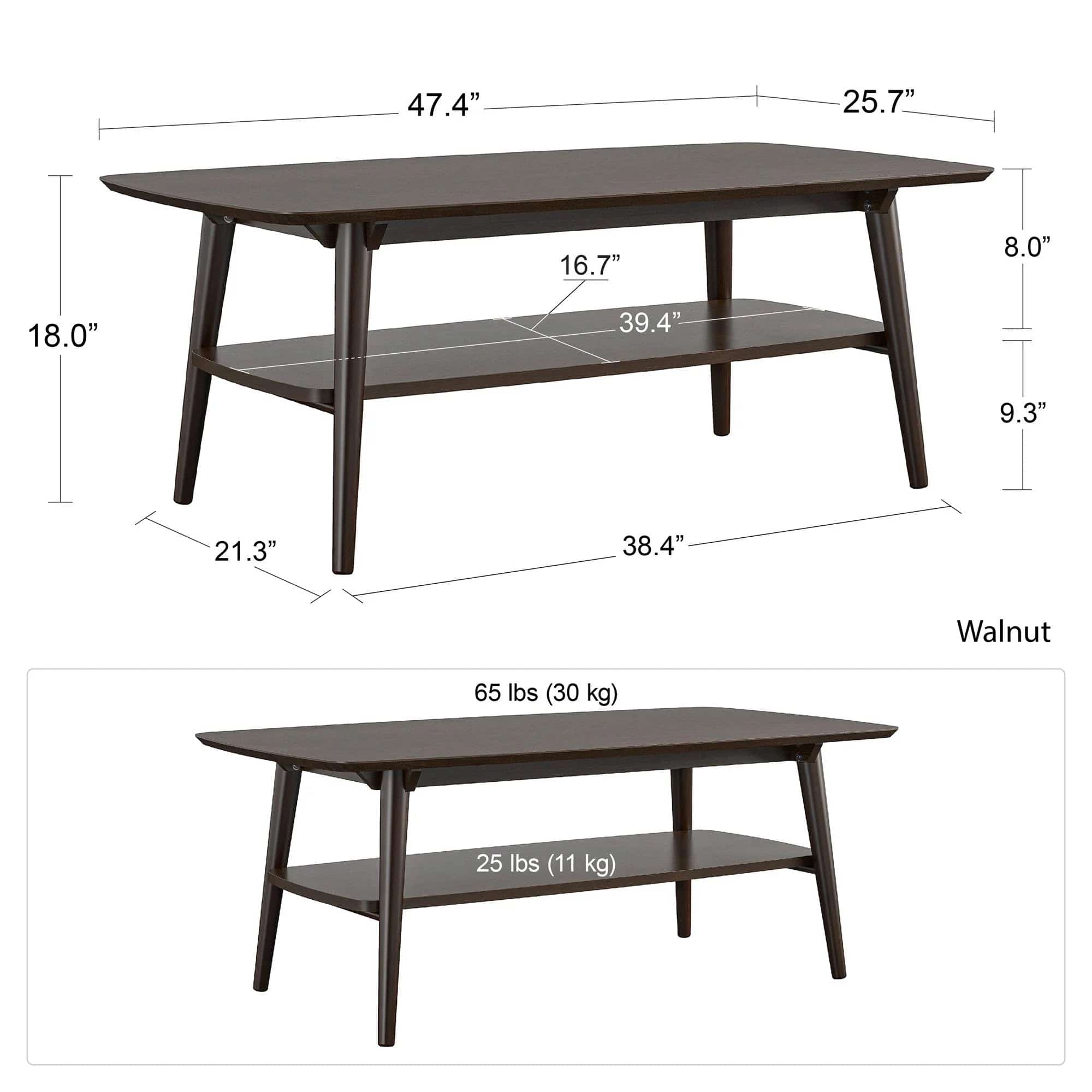 NOVOGRATZ (UK) Brittany Coffee Table Walnut - Price Crash Furniture