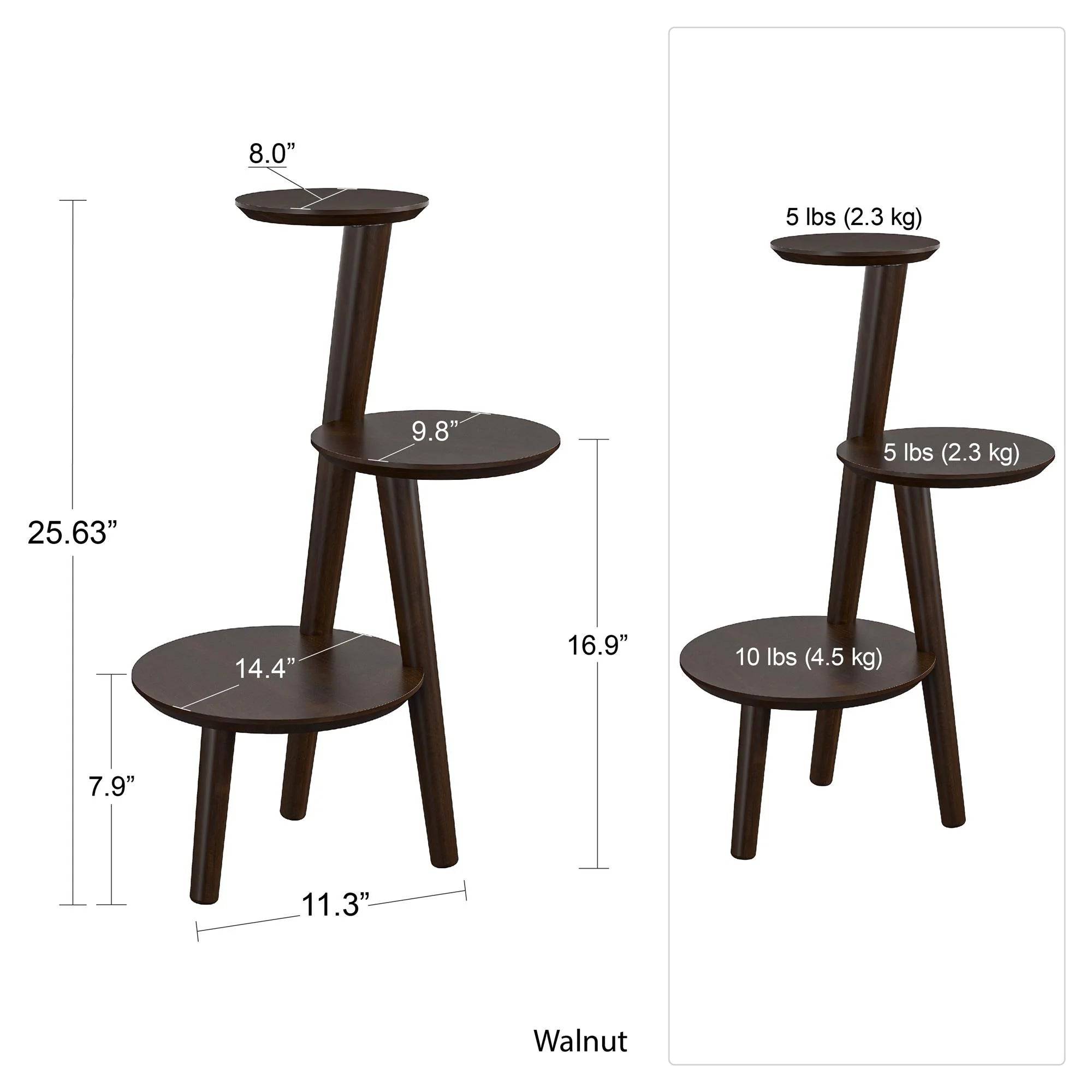 NOVOGRATZ (UK) Brittany Plant Stand Walnut - Price Crash Furniture