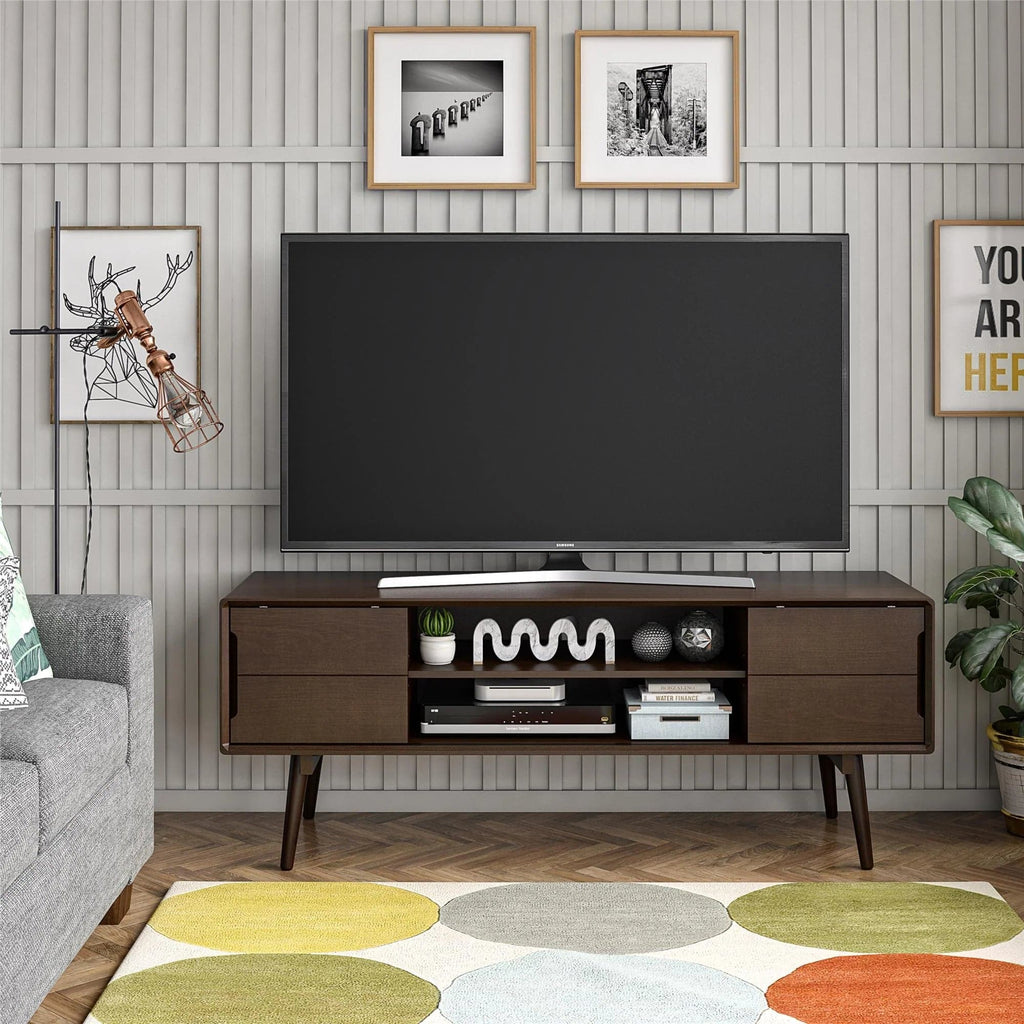 NOVOGRATZ (UK) Brittany TV Stand 55in Walnut - Price Crash Furniture