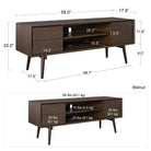 NOVOGRATZ (UK) Brittany TV Stand 55in Walnut - Price Crash Furniture