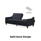 NOVOGRATZ Vintage Tufted Futon Blue Velvet - Price Crash Furniture