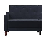 NOVOGRATZ Vintage Tufted Futon Blue Velvet - Price Crash Furniture