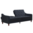 NOVOGRATZ Vintage Tufted Futon Blue Velvet - Price Crash Furniture