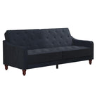 NOVOGRATZ Vintage Tufted Futon Blue Velvet - Price Crash Furniture