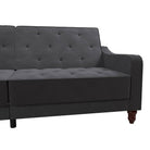 NOVOGRATZ Vintage Tufted Futon Grey Velvet - Price Crash Furniture