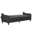 NOVOGRATZ Vintage Tufted Futon Grey Velvet - Price Crash Furniture