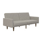 Paxson Sofa Bed with Wooden Feet - Light Grey Linen - Price Crash Furniture