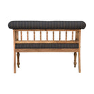 Pewter Tweed Deep Button Hallway Bench by Artisan Furniture - Price Crash Furniture