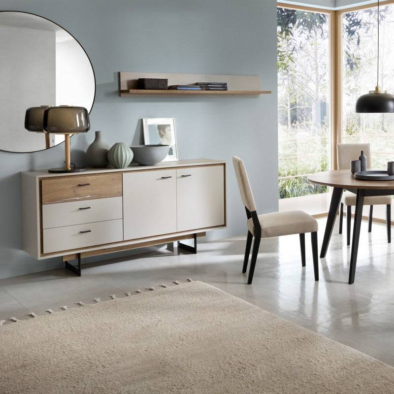 Rivero Shelf In Grey And Oak - Price Crash Furniture