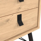 Ry Bedside cabinet 2 drawer Jackson Hickory Oak - Price Crash Furniture