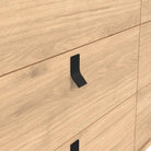 Ry Wide Double Chest of Drawers 6 Drawers in Jackson Hickory Oak - Price Crash Furniture