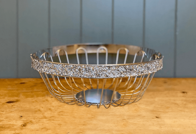 Scatter Gem Sparkly Silver Wire Bowl - Price Crash Furniture