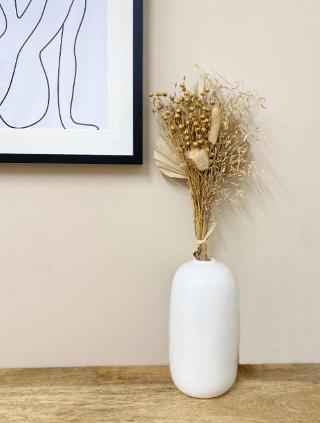 Set Of Four Bouquets Of Dried Grasses With Palm Spear - Price Crash Furniture