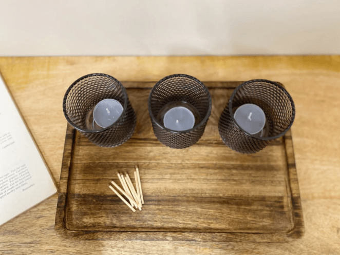 Set Of Three Synergy Tea Light Holders - Price Crash Furniture