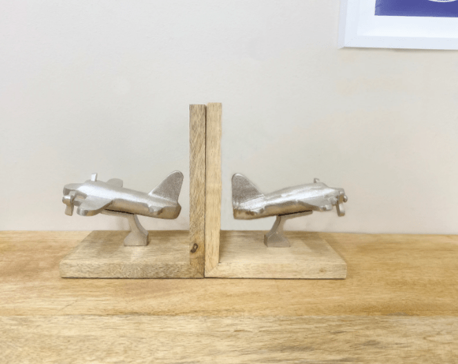 Set of Two Aeroplane Bookends - Price Crash Furniture